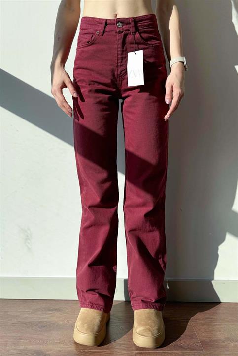 Bordo Straight Kesim Jean