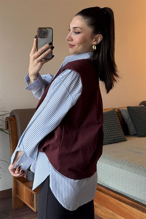 Bordo Venedik Yelek