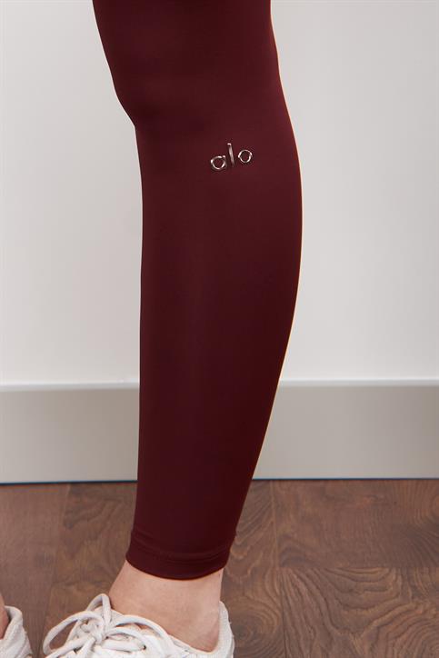 Bordo Yazı Detaylı Tayt