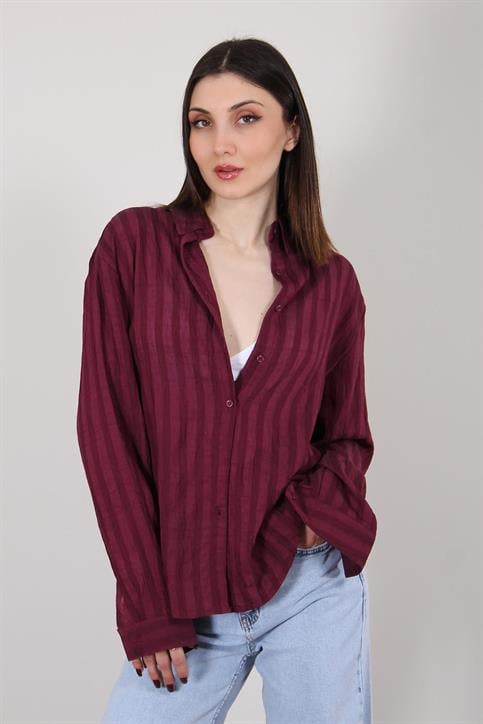 Bordo ZR Sunday Kumaş Gömlek