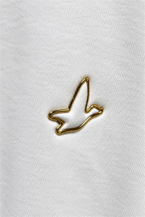 Ekru BYM Gold Kuş Logolu Uzunkollu Shirt