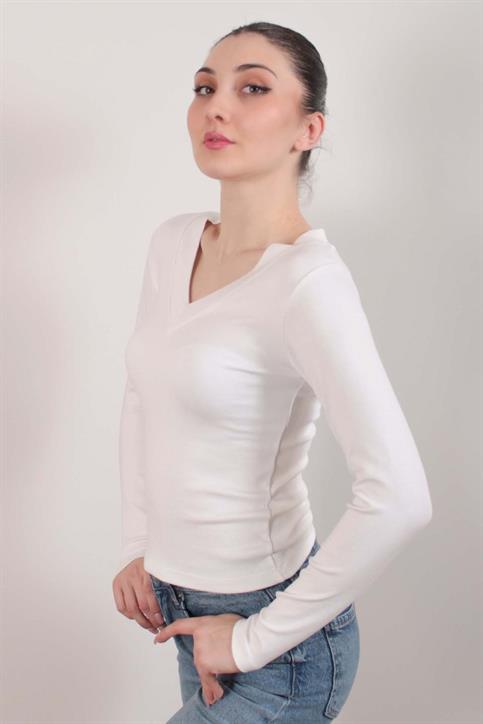 Ekru OYSH Soft Touch V Yaka Body