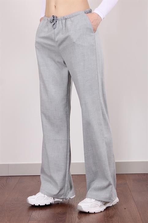 Gri Bağcıklı Pantolon