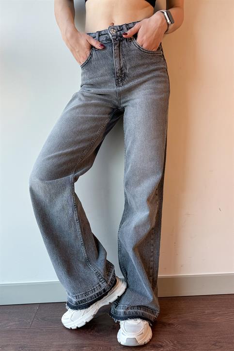 Gri Massimo Wideleg Jean Pantolon