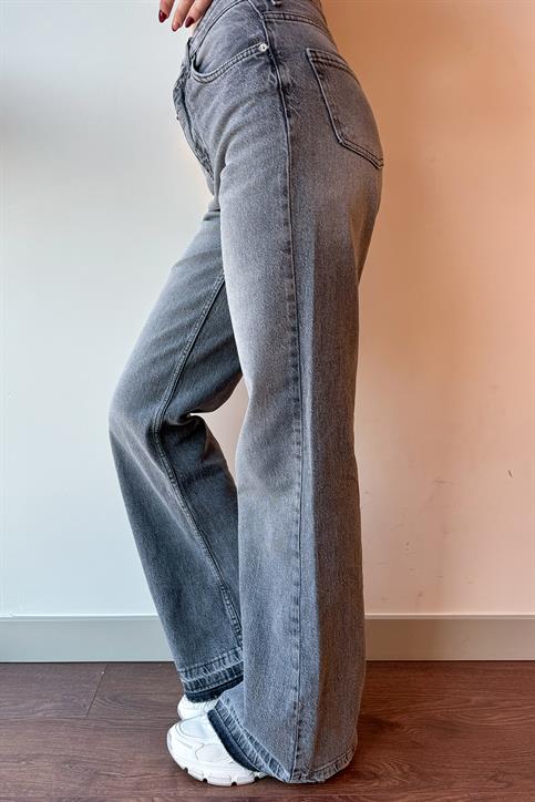 Gri Massimo Wideleg Jean Pantolon