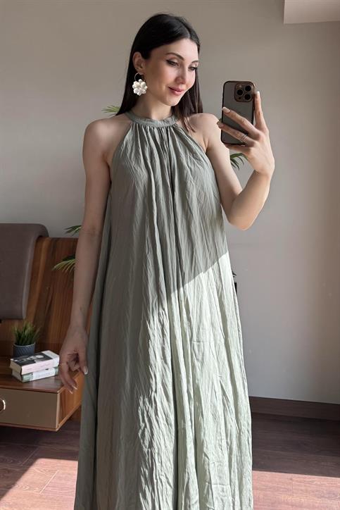 Haki Krinkıl Elbise
