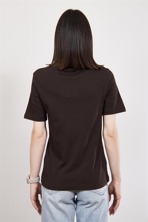 Kahverengi Massi Kısakollu T Shirt