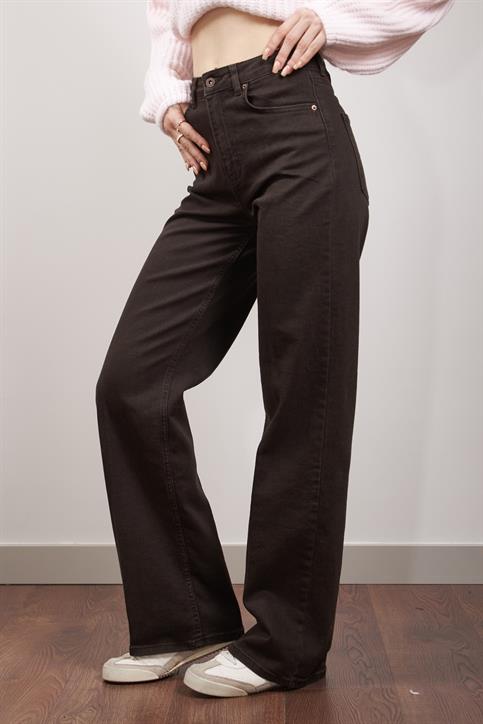 Kahverengi Wideleg Jean