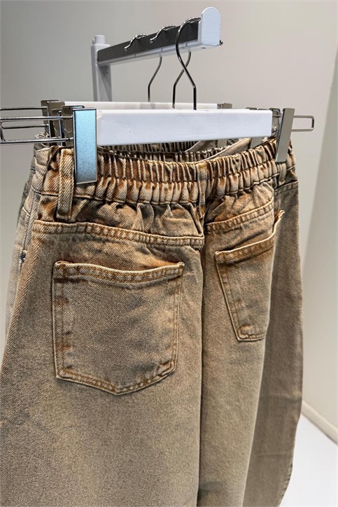 Karamel Vintage Yıkamalı Denim