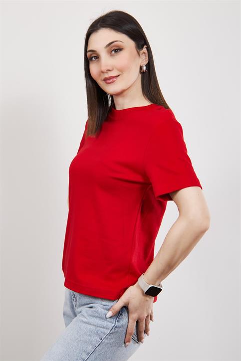 Kırmızı Massi Kısakollu T Shirt