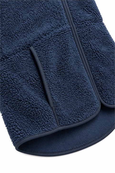 Lacivert Fermuarlı Polar Sweatshirt