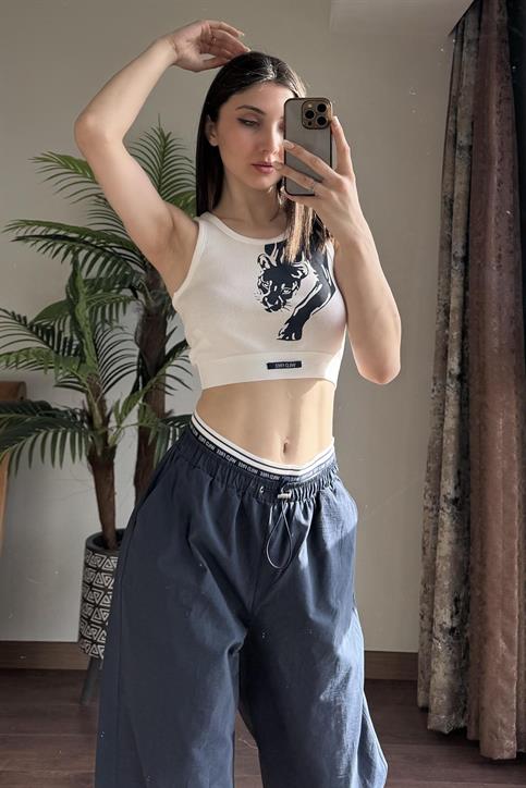 Lacivert Free Wild Bel Bantlı Pantolonlu Takım