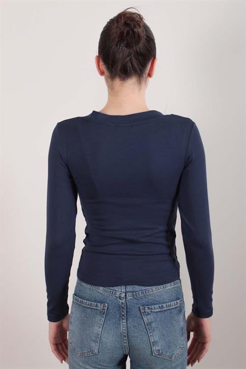 Lacivert OYSH Soft Touch V Yaka Body