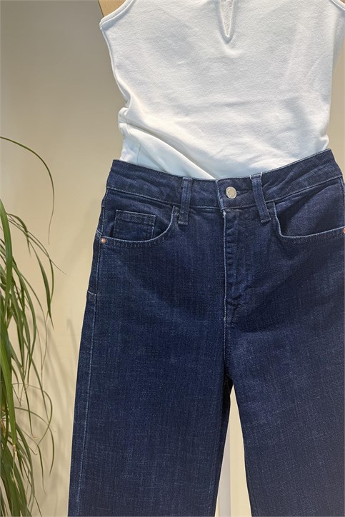 Lacivert Push Up İspanyol Paça Pantolon