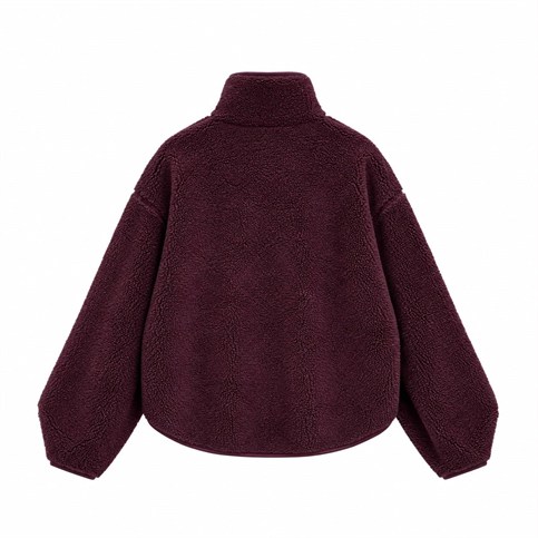 Mürdüm Gümüş Logo Polar Sweatshirt