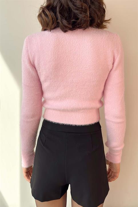 Pembe Yarım Balıkçı Sakallı Yumoş Kazak