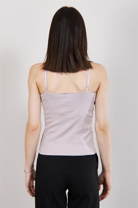 Pudra Lastik Askılı Basic Atlet