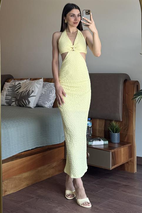 Sarı Vuhan Elbise