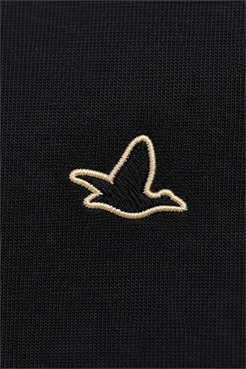 Siyah BYM Gold Kuş Logolu Uzunkollu Shirt
