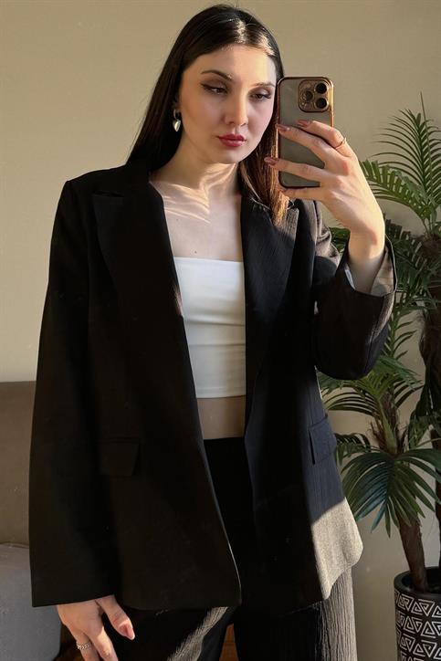 Siyah Çilek Ceket