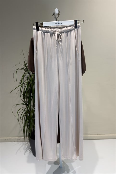 Sütlü Kahve Crop Pantolon Takım