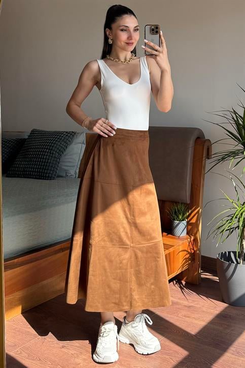 Taba Süet Etek