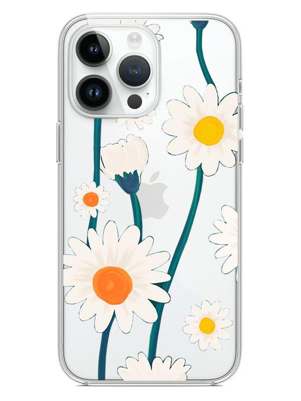 Art Daisy Tasarımlı İphone Uyumlu Şeffaf Telefon Kılıfı