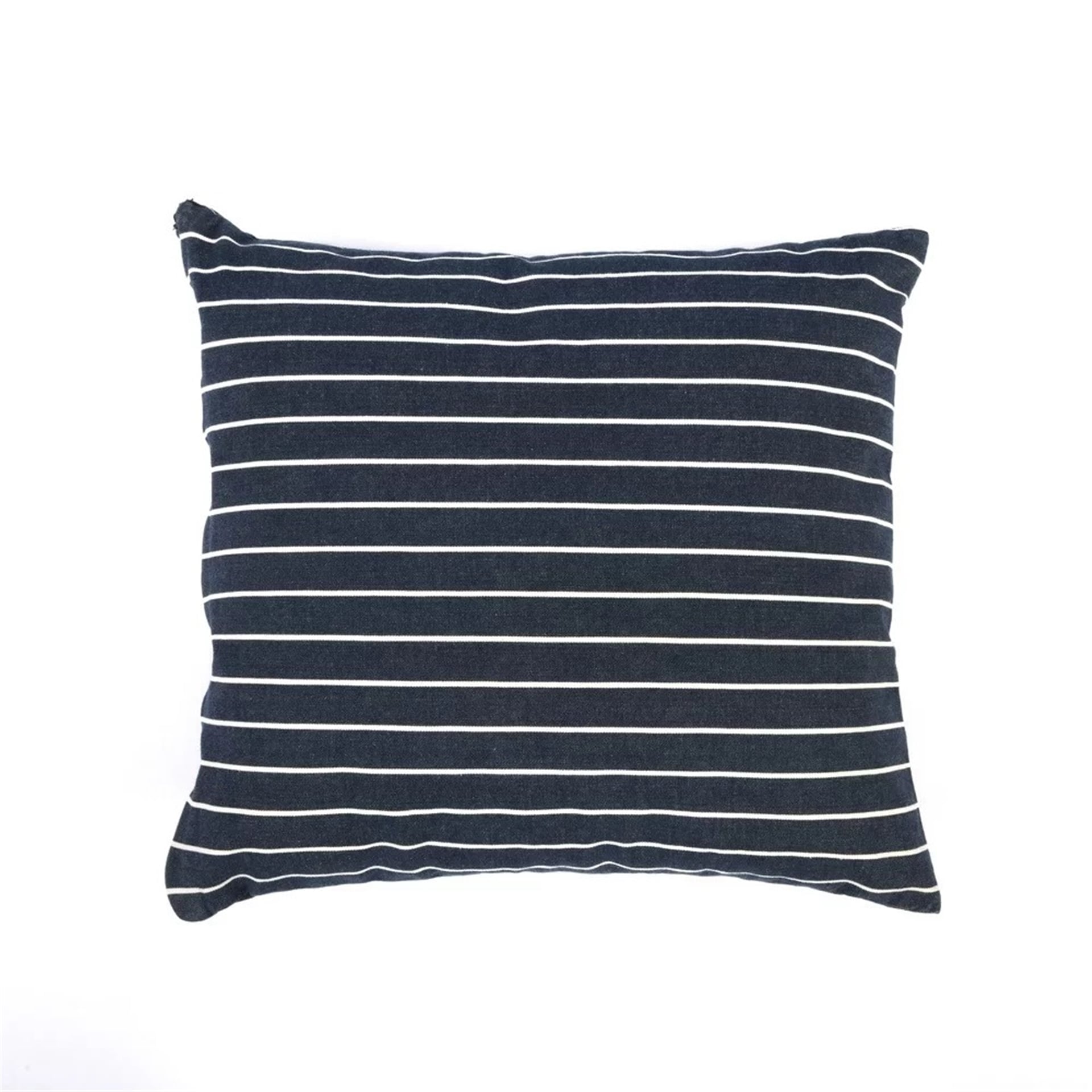 Denim Lacivert Çizgili Yastık 40x40 cm