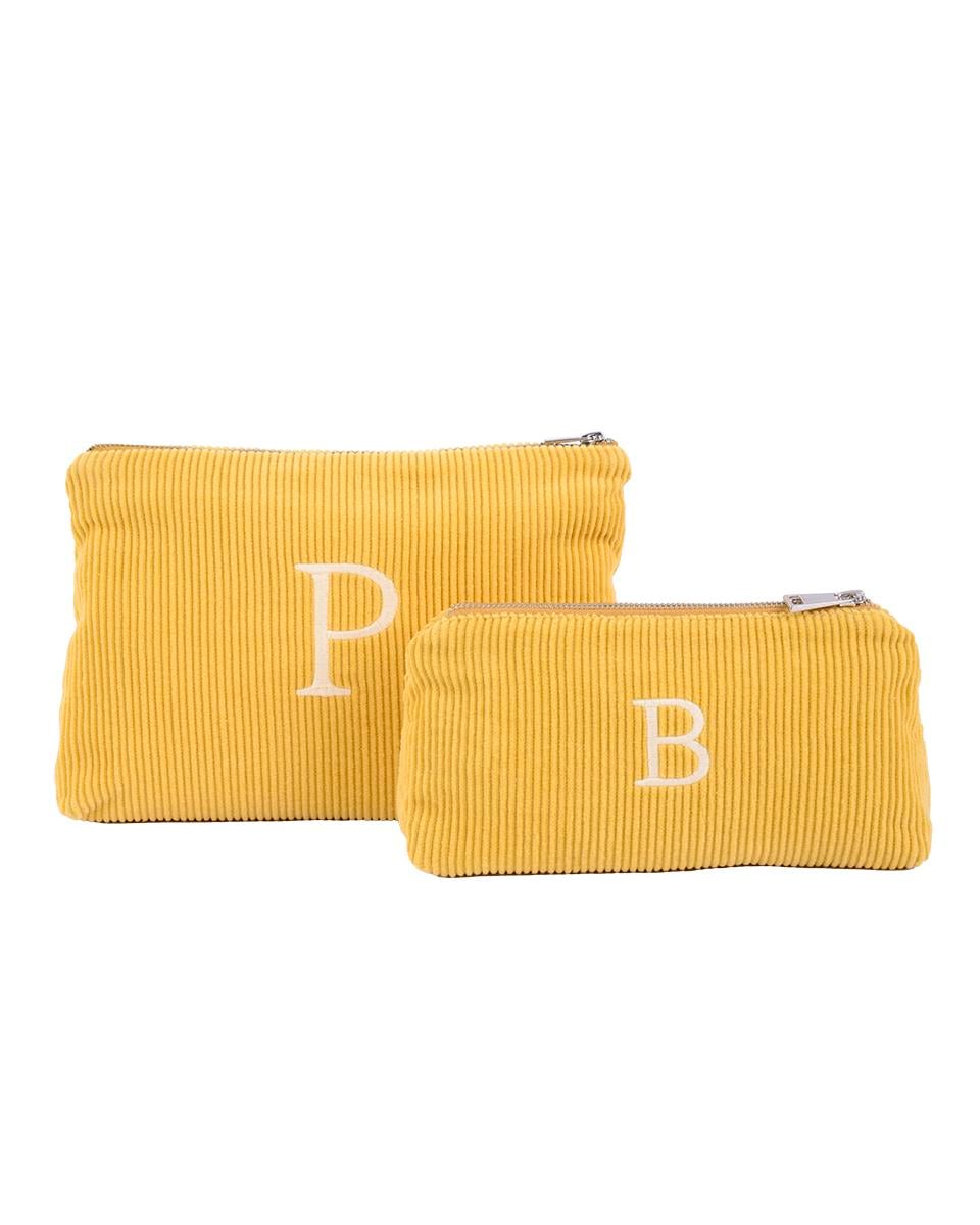 Harf Nakışlı Kadife Clutch Çanta