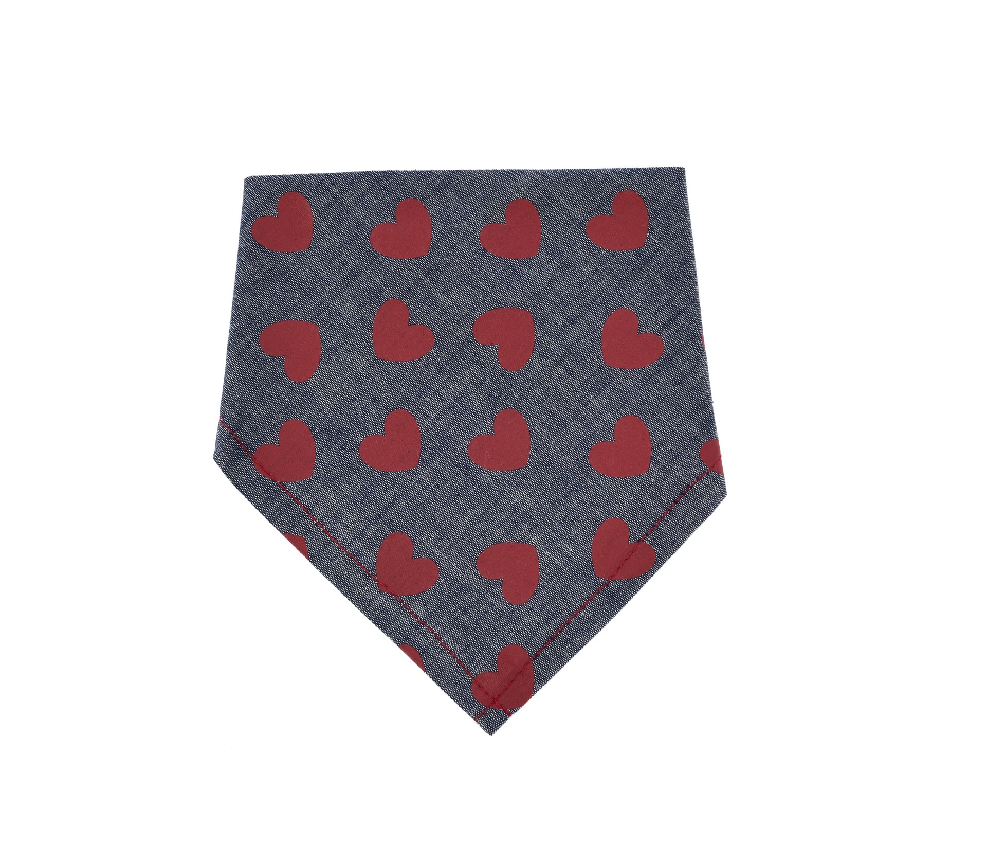 Kalp Baskılı Köpek Bandana 