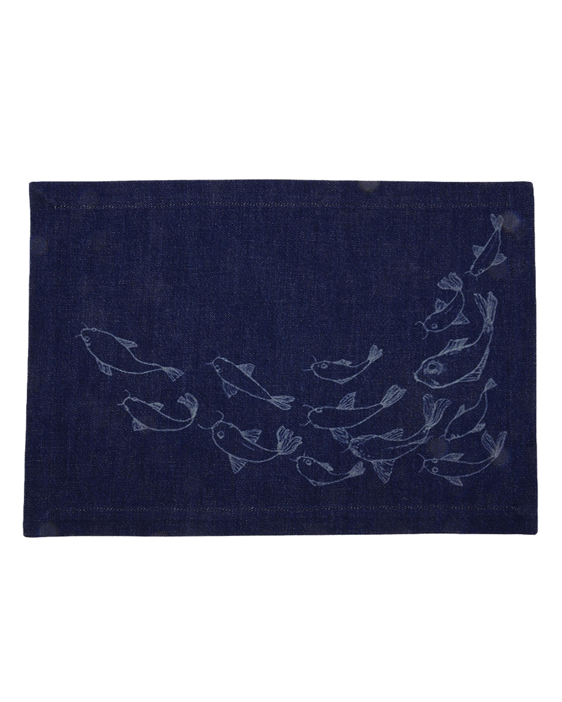 Koi Balık Lazer Baskı  Denim Amerikan Servis