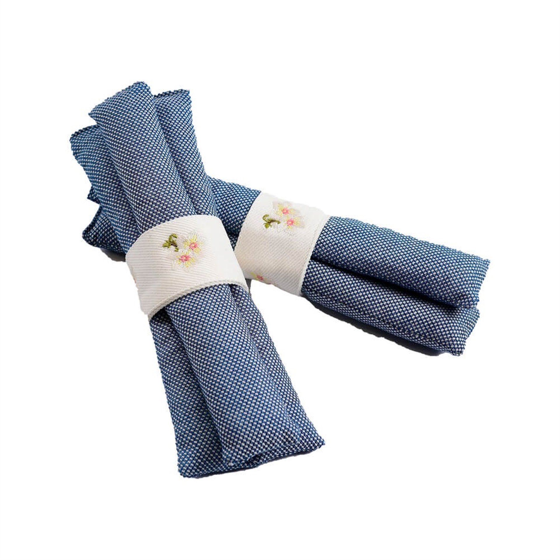 Badem Çiçeği Bantlı Lacivert Lavanta Kesesi