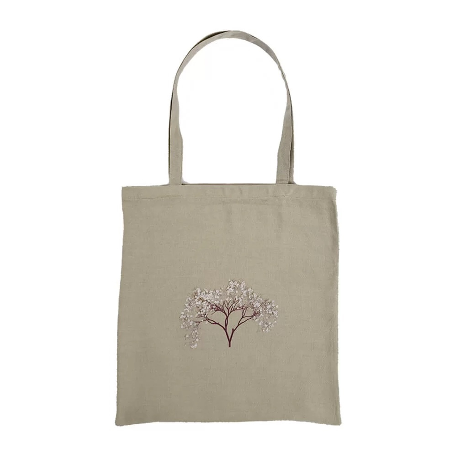 Badem Çiçeği Keten Çanta