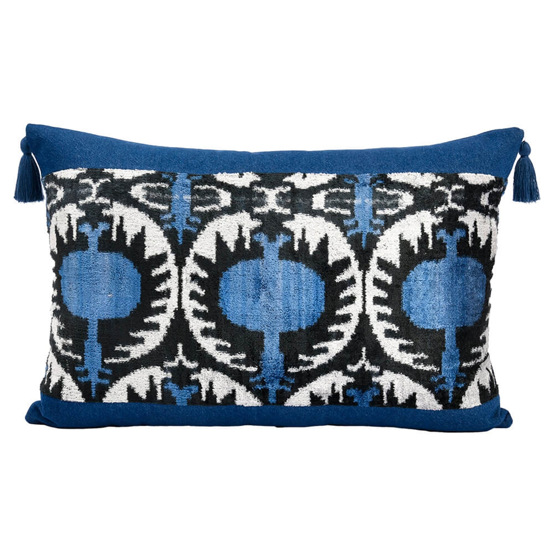 Blue Pomegranate Ikat Pillow