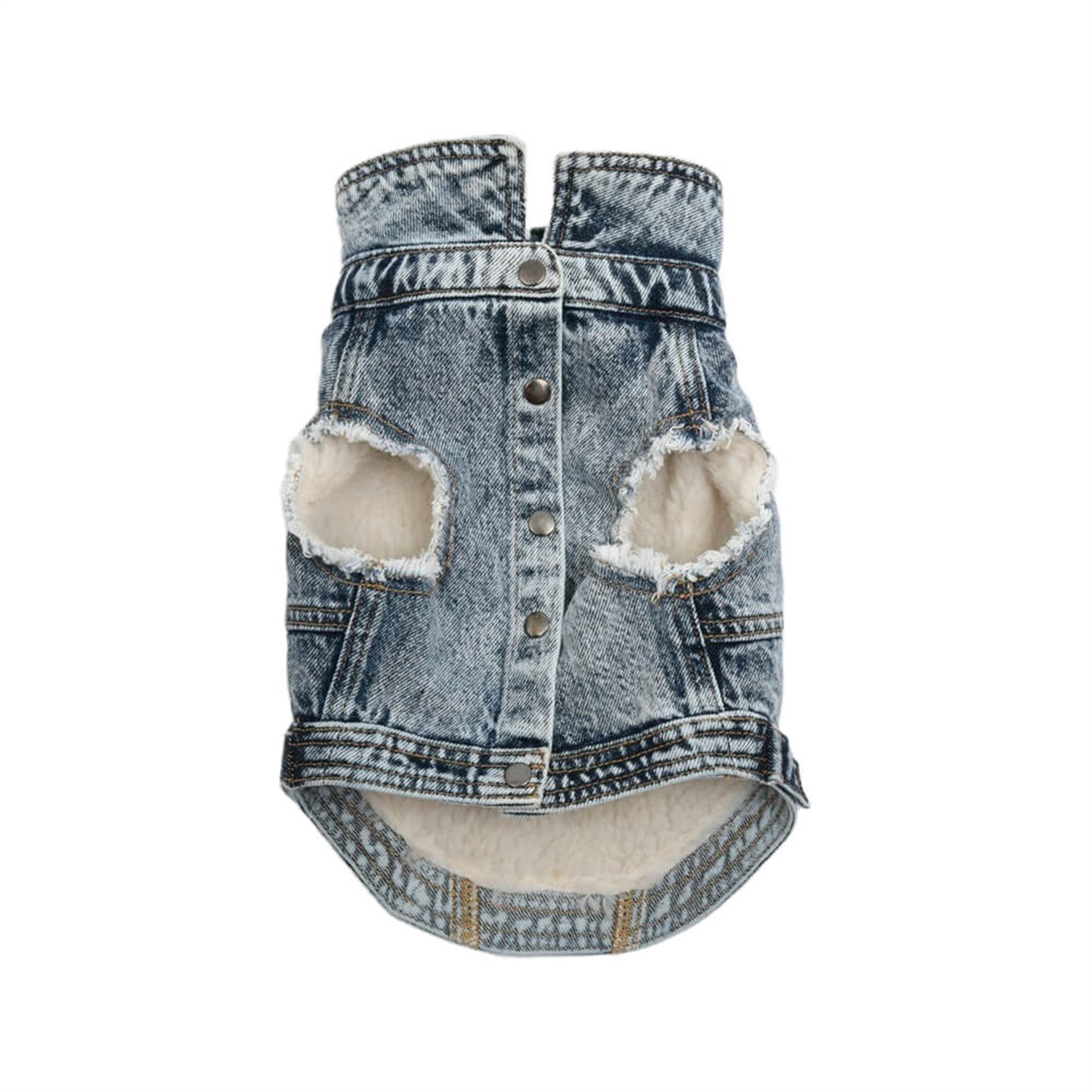 Indigo Polarlı Köpek Ceketi