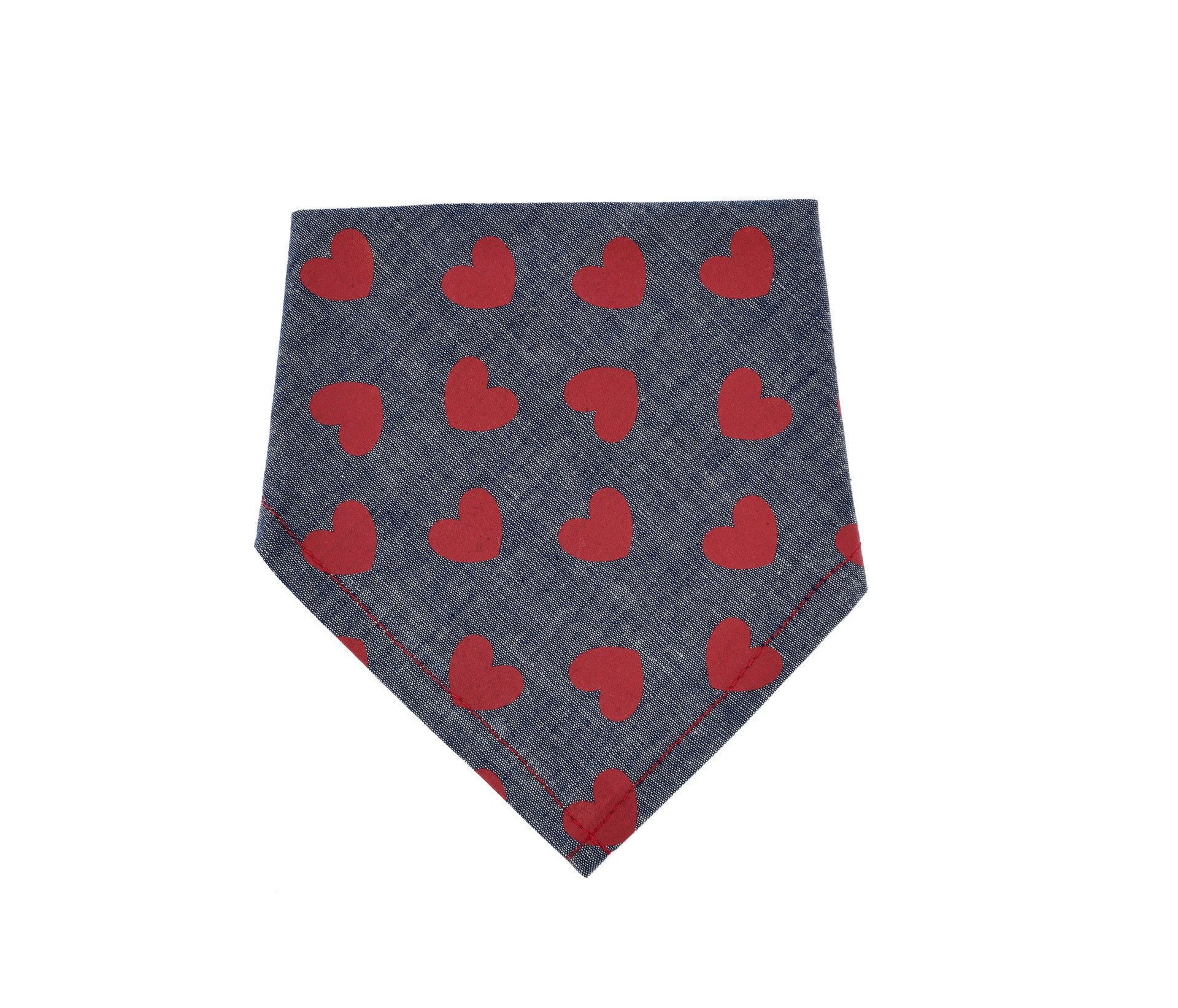 Kalp Baskılı Köpek Bandana 