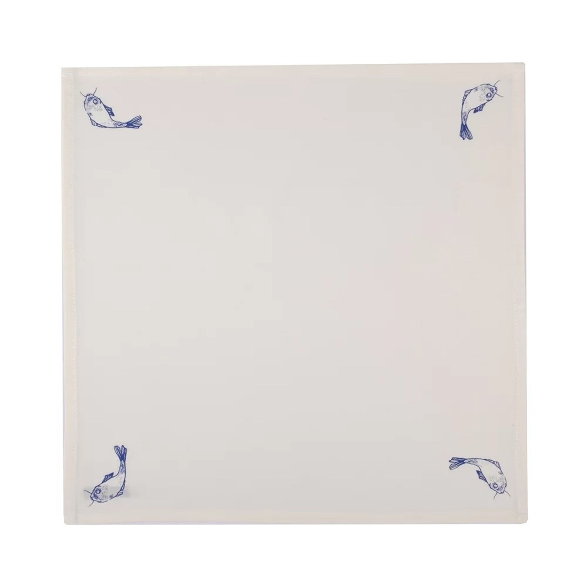 Koi Balık Lacivert Baskılı Beyaz Peçete