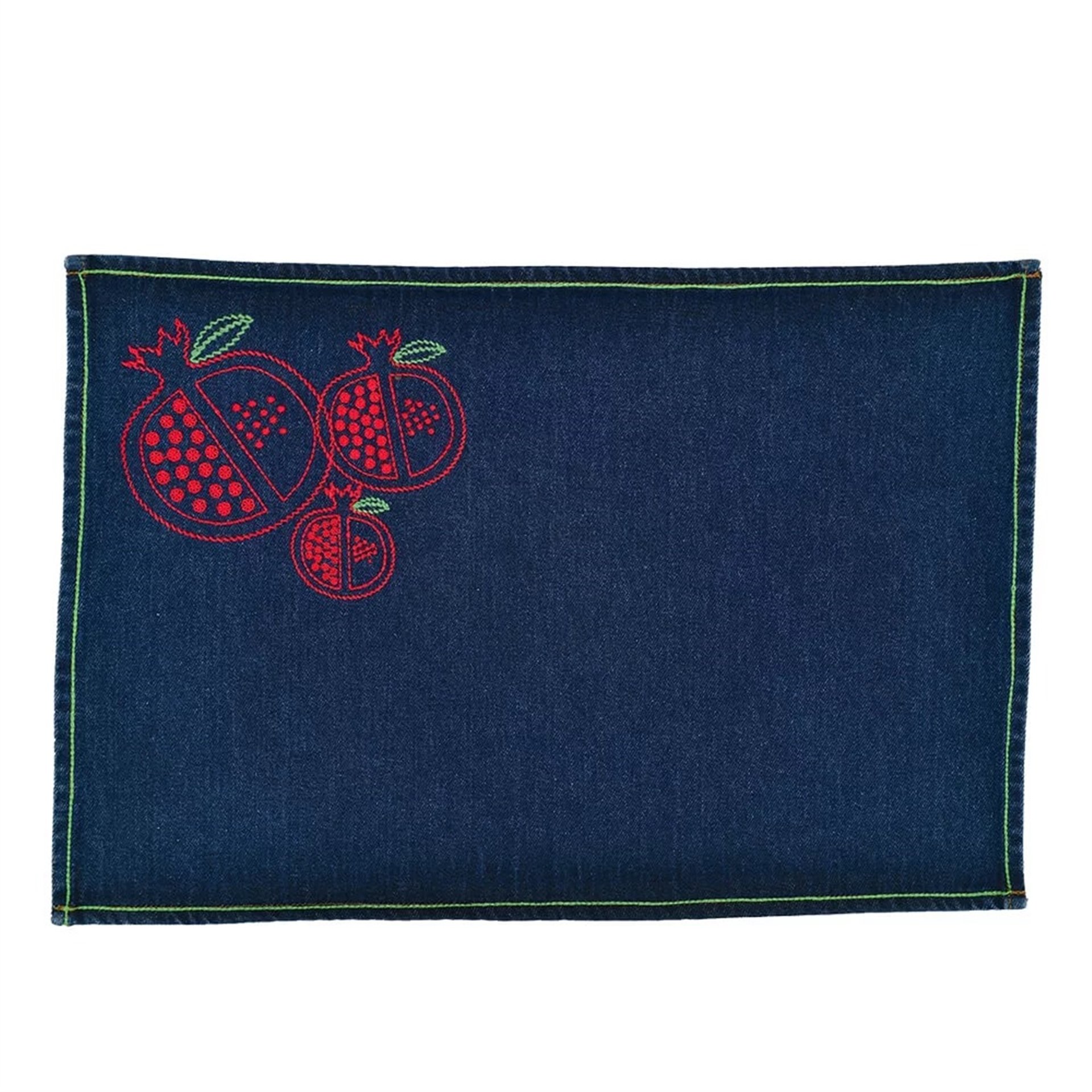 Nar Nakışlı Lacivert Amerikan Servis