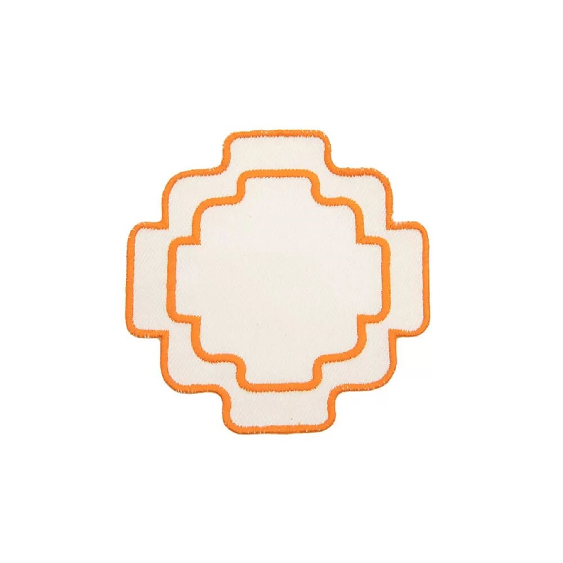 Turuncu Nakışlı Chakana Bardak Altlığı