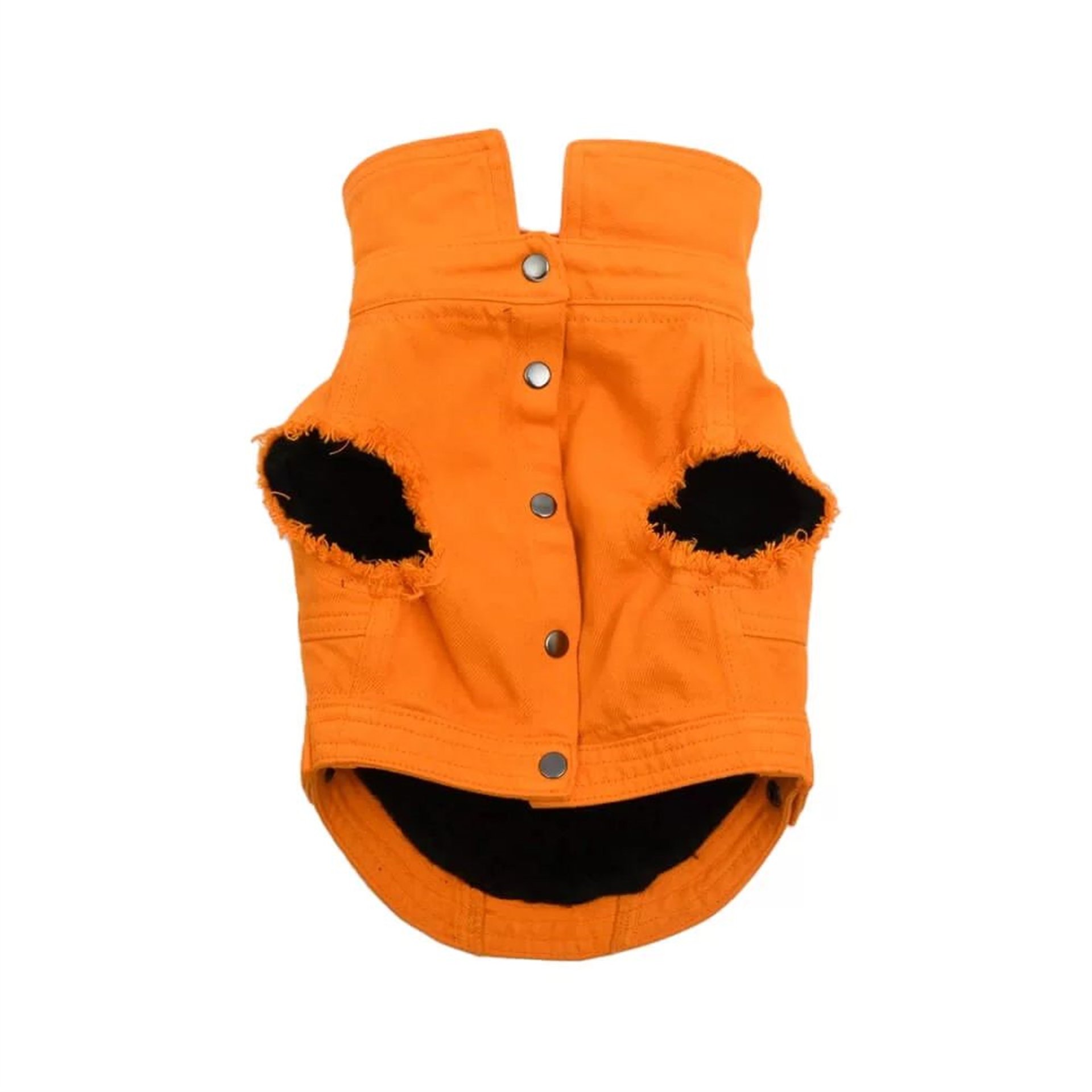 Turuncu Siyah Polarlı Köpek Ceketi