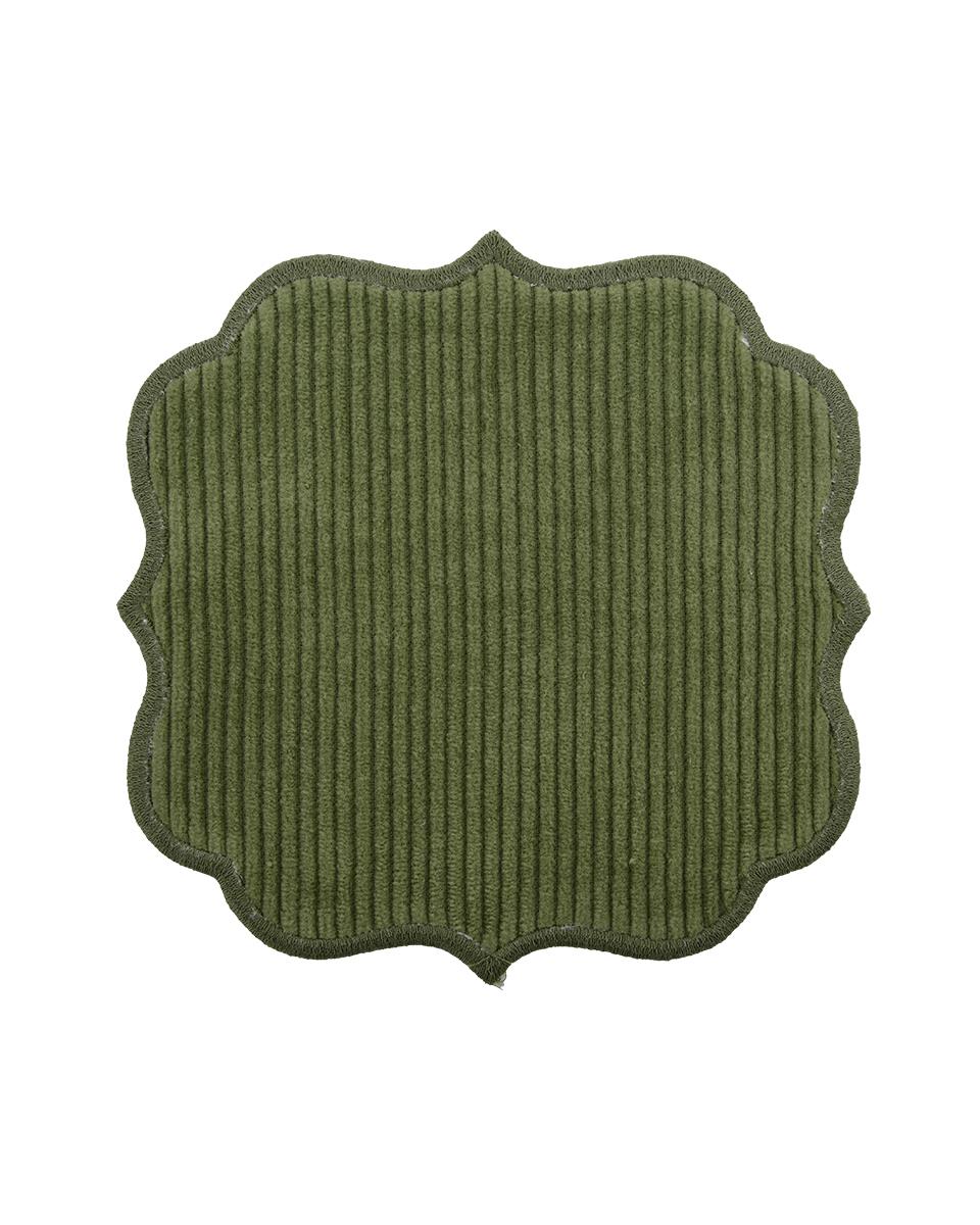 YEŞİL FİTİLLİ KADİFE BARDAK ALTLIĞI
