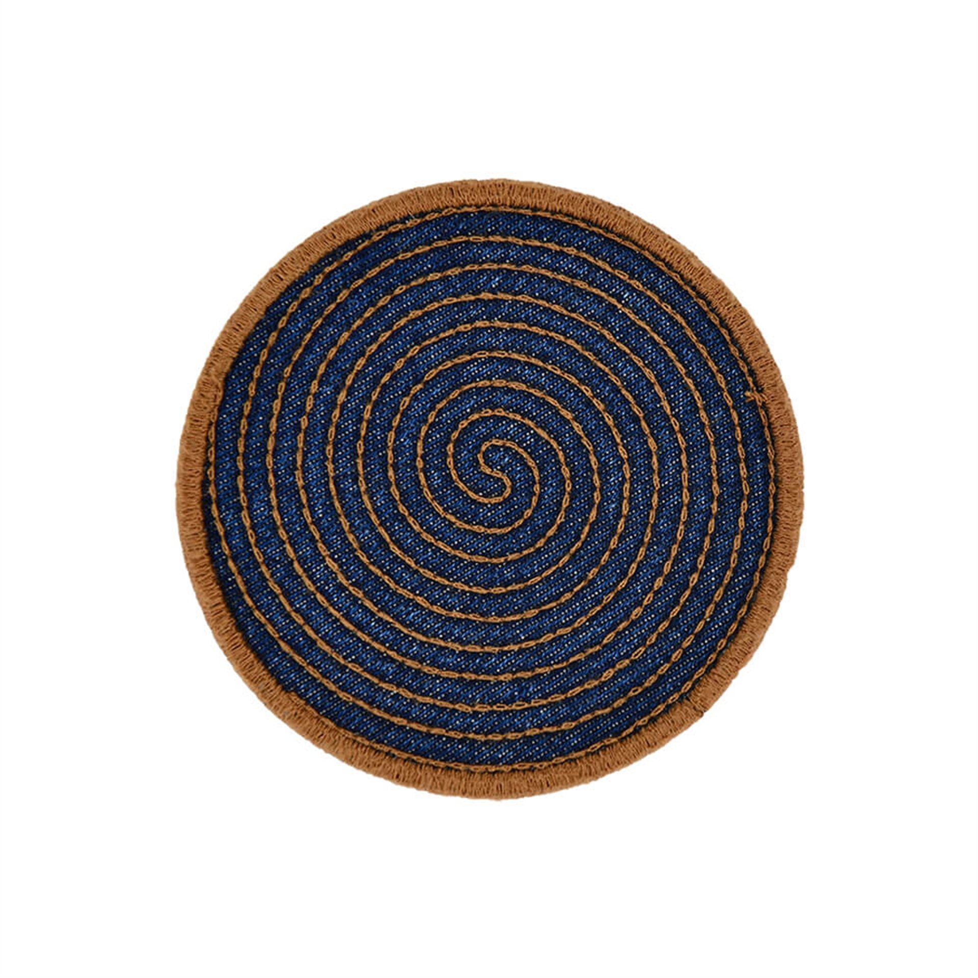 Yuvarlak Denim Lacivert Bardak Altlığı