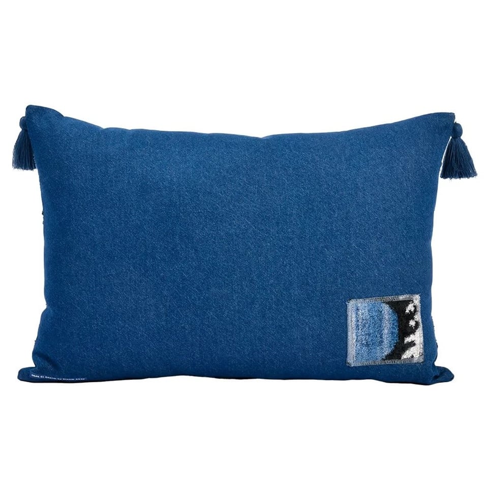 Blue Pomegranate Ikat Pillow