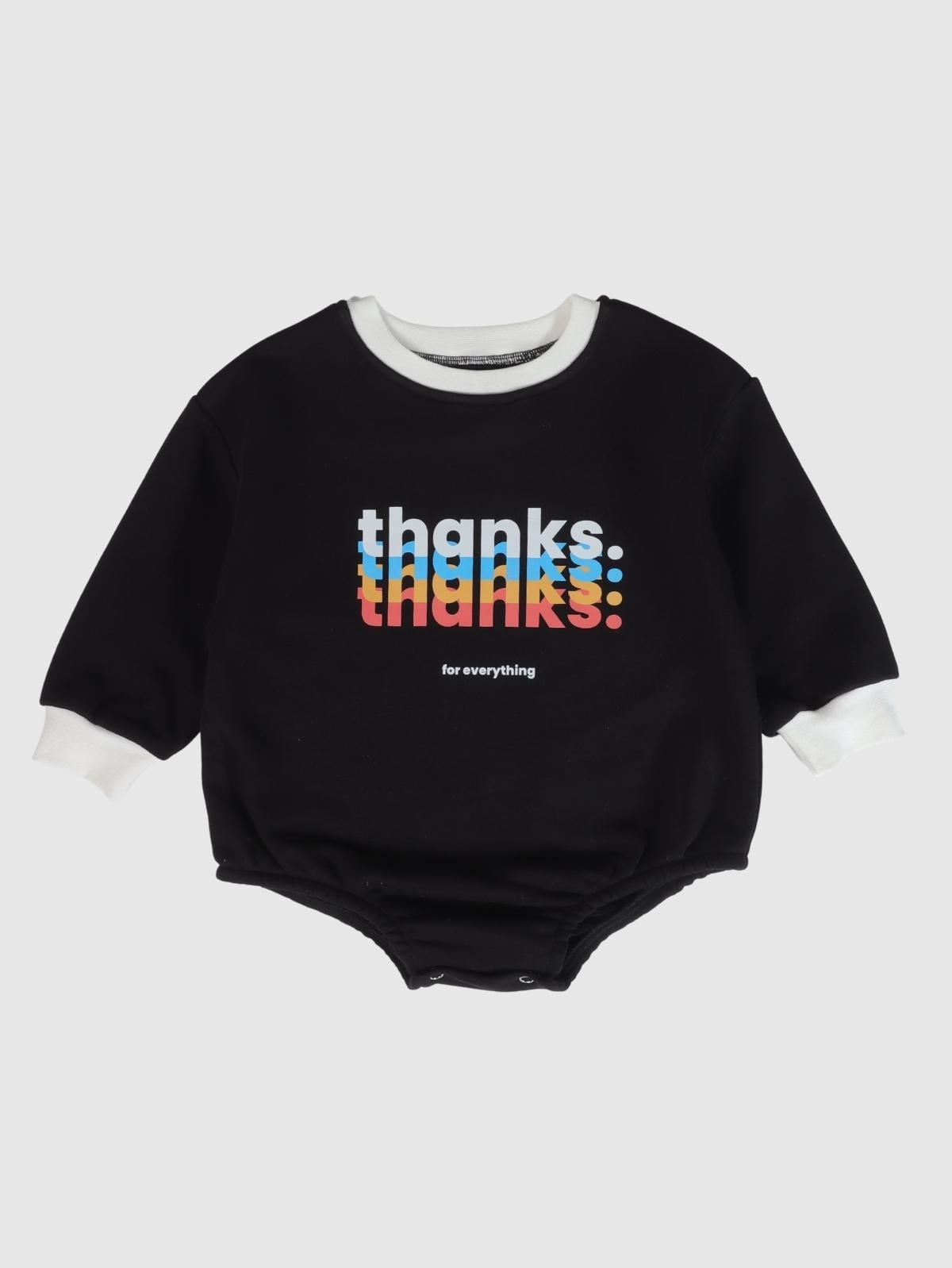Bebek Oversize Sweatshirt Zıbın Siyah