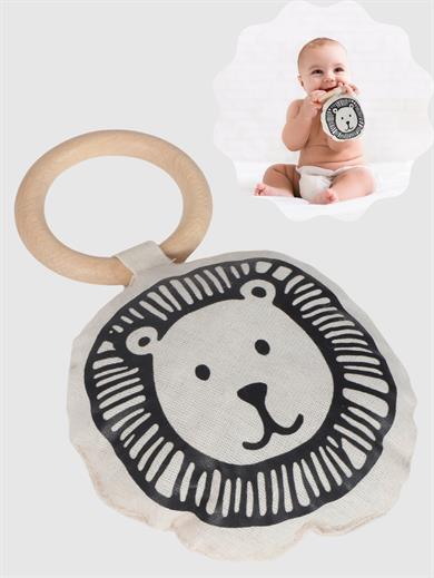 Ahşap Halkalı Bebek Diş Kaşıyıcı Peluşlu Diş Kaşıma Oyuncağı Koala