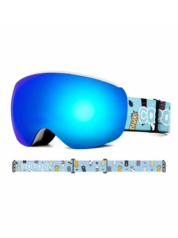 UV400 Anti Sis Çocuk Kayak Gözlüğü Mavi Snowboard Gözlüğü