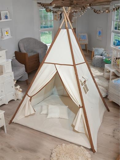 XL Çocuk Oyun Çadırı LED Işıklı Kızıldereli Çadırı Oyun Evi Minder ve Yastıklı