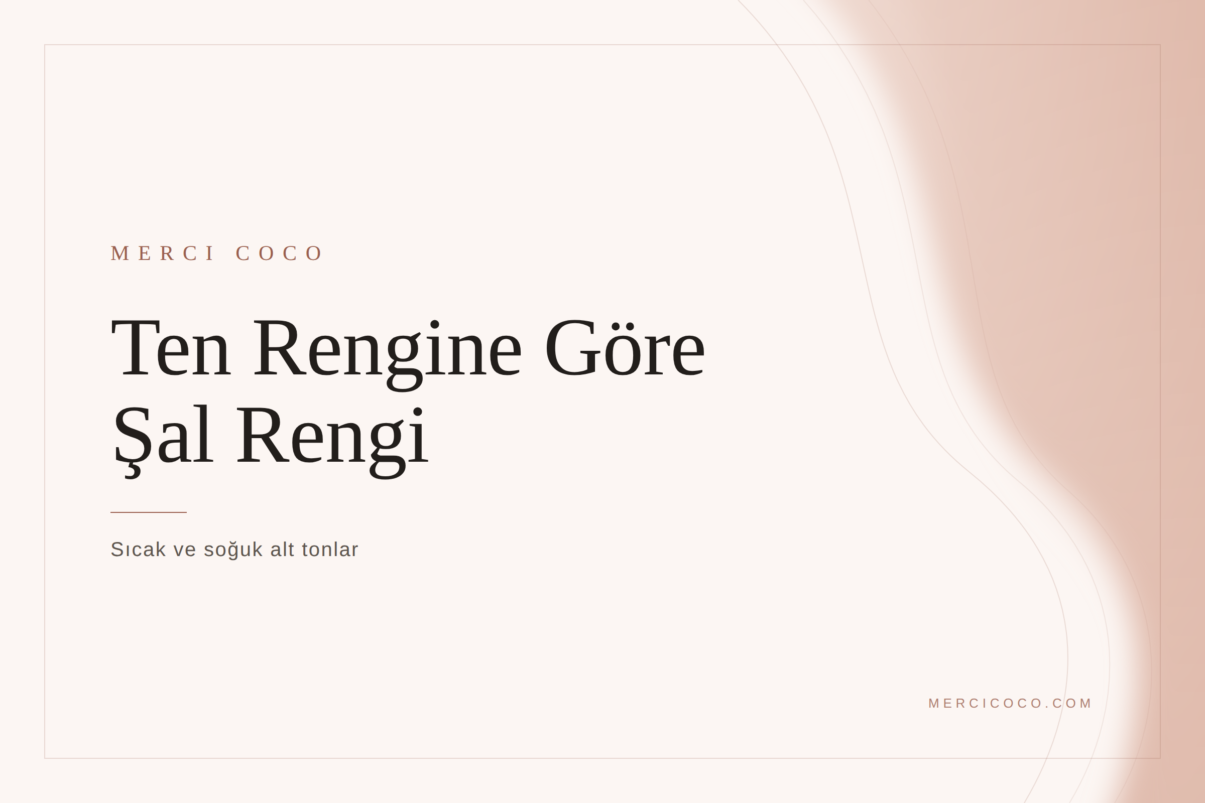 Ten rengine göre şal rengi - Merci Coco