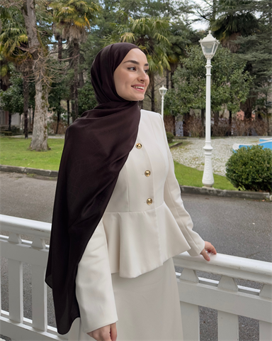 Acı Kahve Döngü Desen Jakar Şal