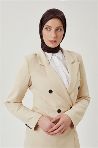 Acı Kahve G Desen Parlak Jakar Eşarp